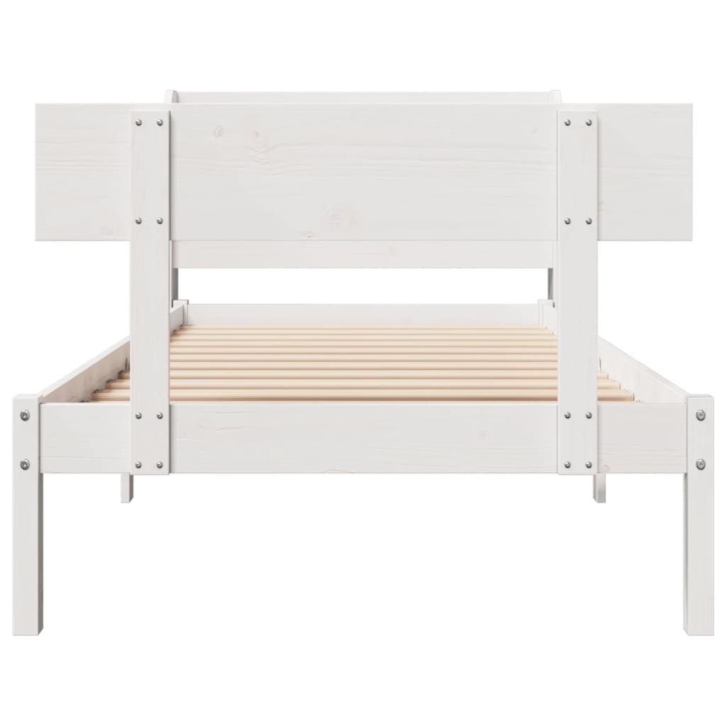 Bedframe zonder matras massief grenenhout wit 140x200 cm is nu te koop bij PeponiXL, paradijselijk wonen!