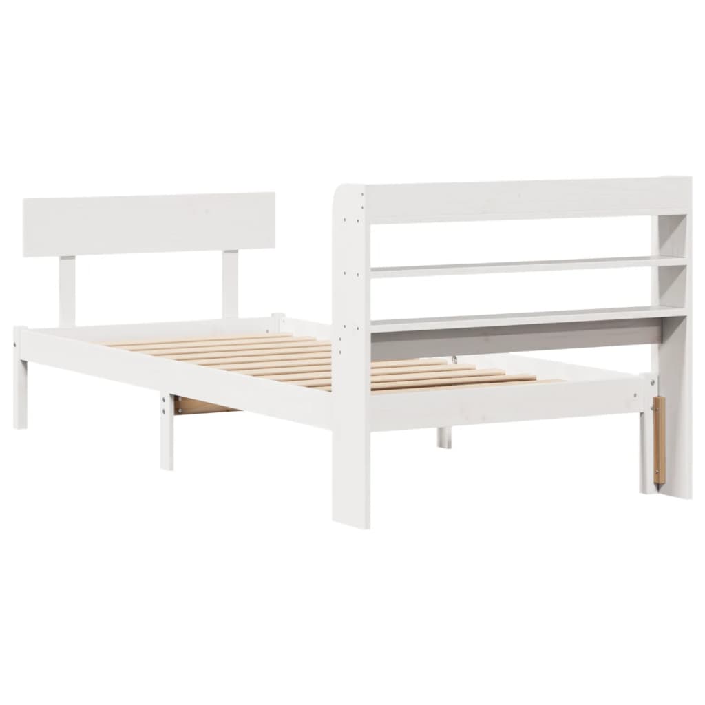 Bedframe zonder matras massief grenenhout wit 140x200 cm is nu te koop bij PeponiXL, paradijselijk wonen!