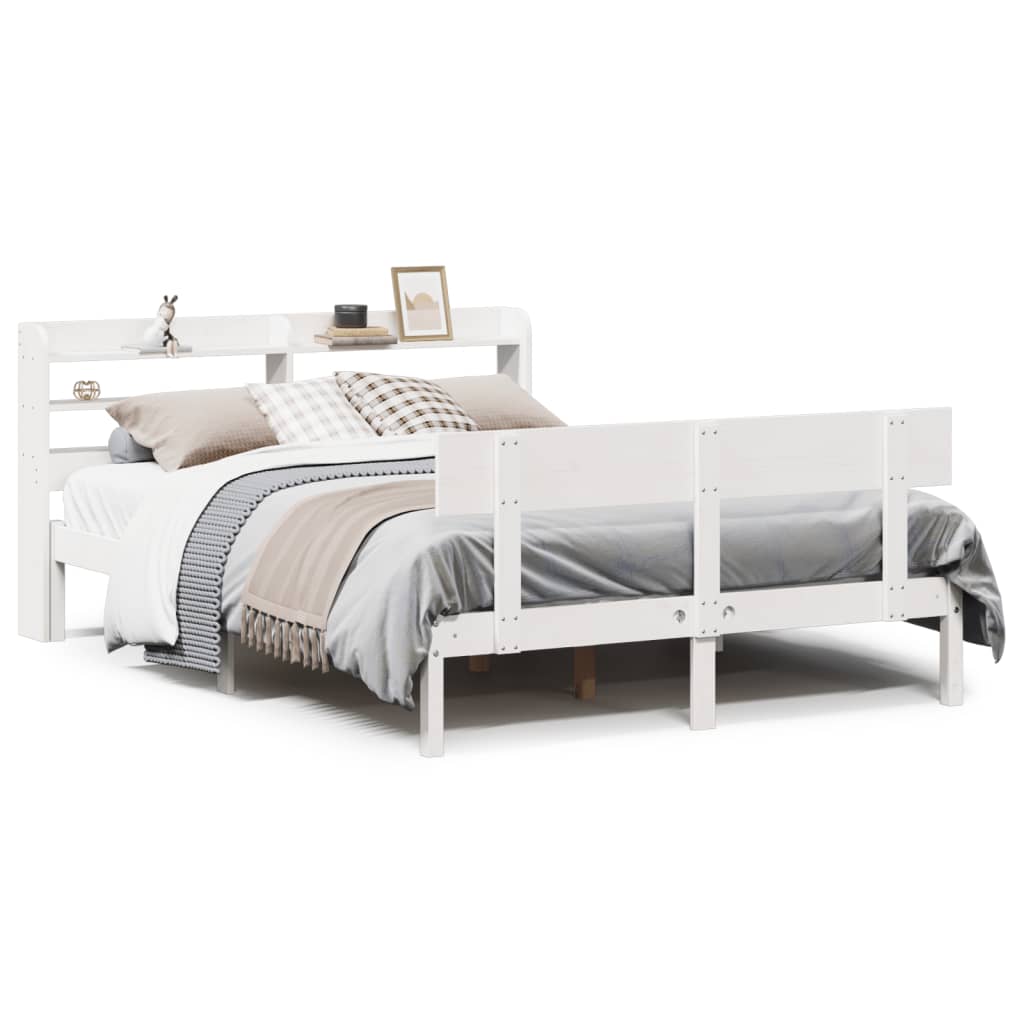 Bedframe zonder matras massief grenenhout wit 120x200 cm is nu te koop bij PeponiXL, paradijselijk wonen!