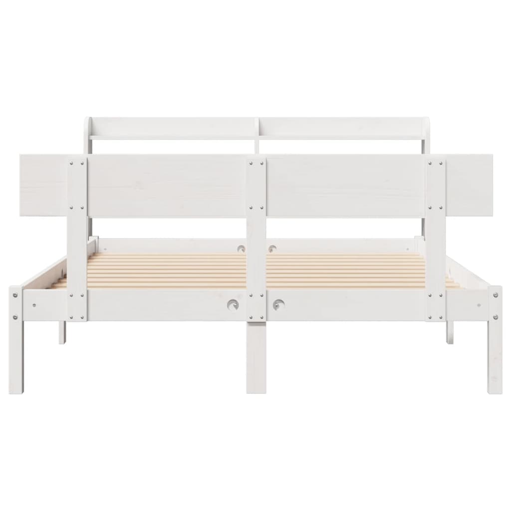 Bedframe zonder matras massief grenenhout wit 140x200 cm is nu te koop bij PeponiXL, paradijselijk wonen!