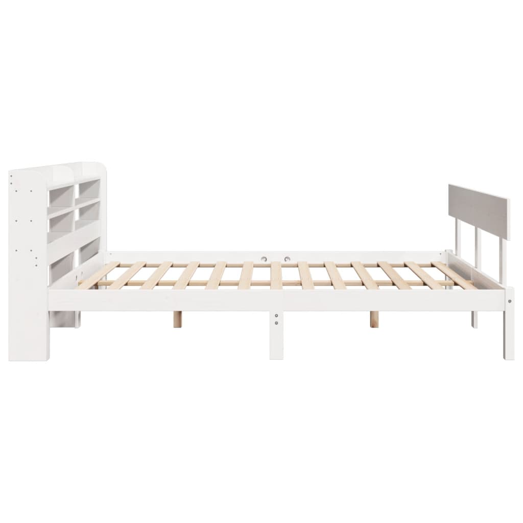 Bedframe zonder matras massief grenenhout wit 140x200 cm is nu te koop bij PeponiXL, paradijselijk wonen!