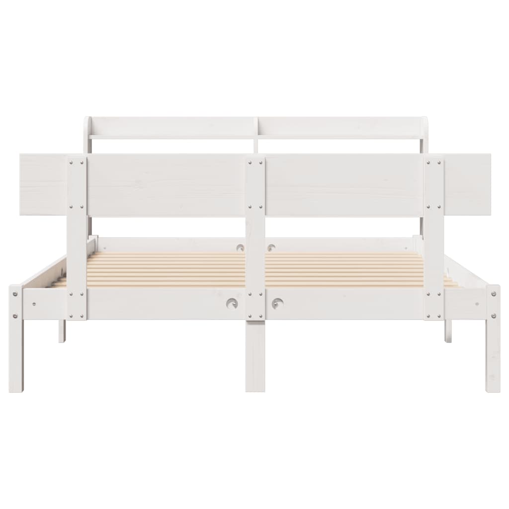 Bedframe zonder matras massief grenenhout wit 160x200 cm is nu te koop bij PeponiXL, paradijselijk wonen!