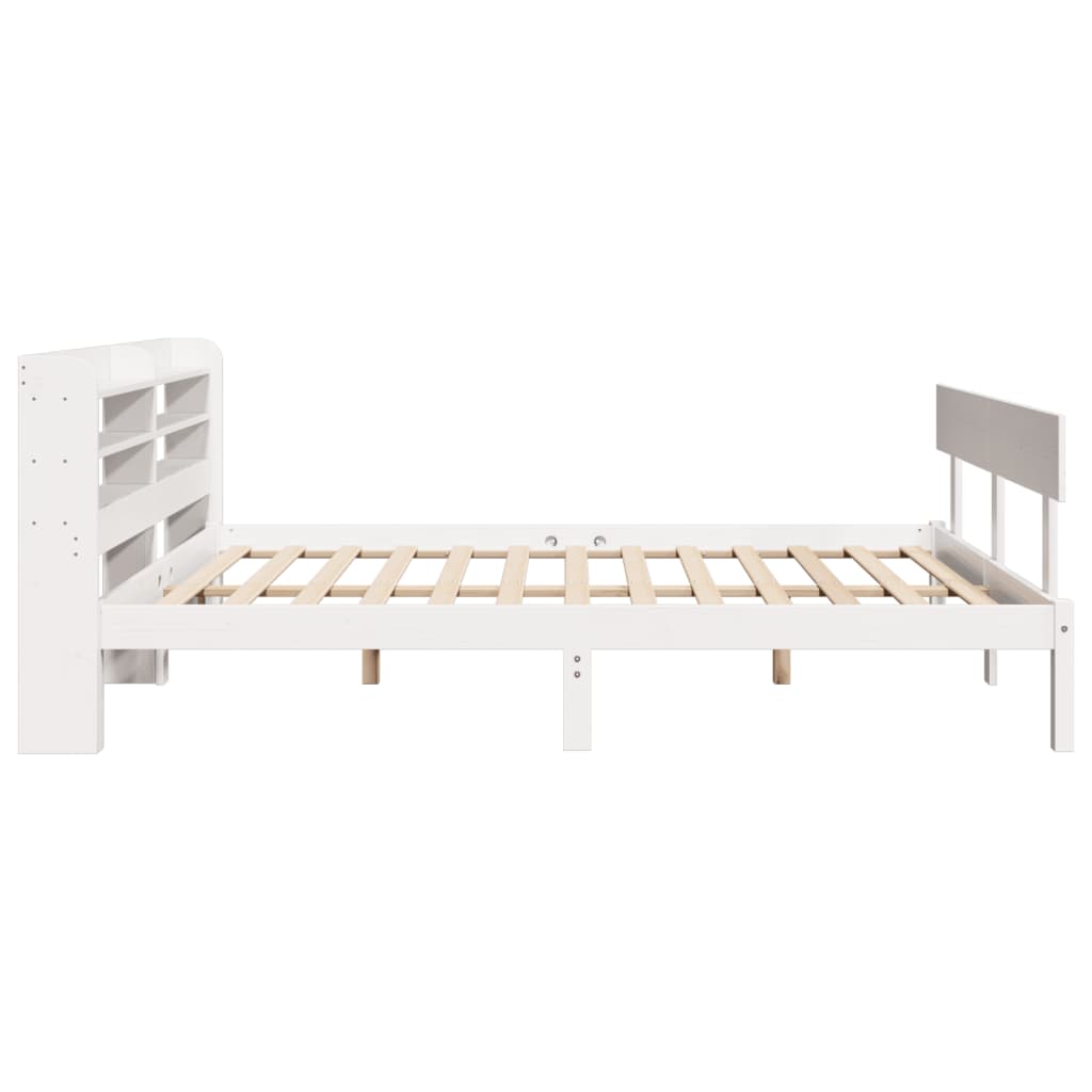 Bedframe zonder matras massief grenenhout wit 160x200 cm is nu te koop bij PeponiXL, paradijselijk wonen!