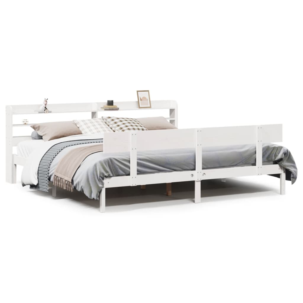 Bedframe zonder matras massief grenenhout wit 180x200 cm is nu te koop bij PeponiXL, paradijselijk wonen!