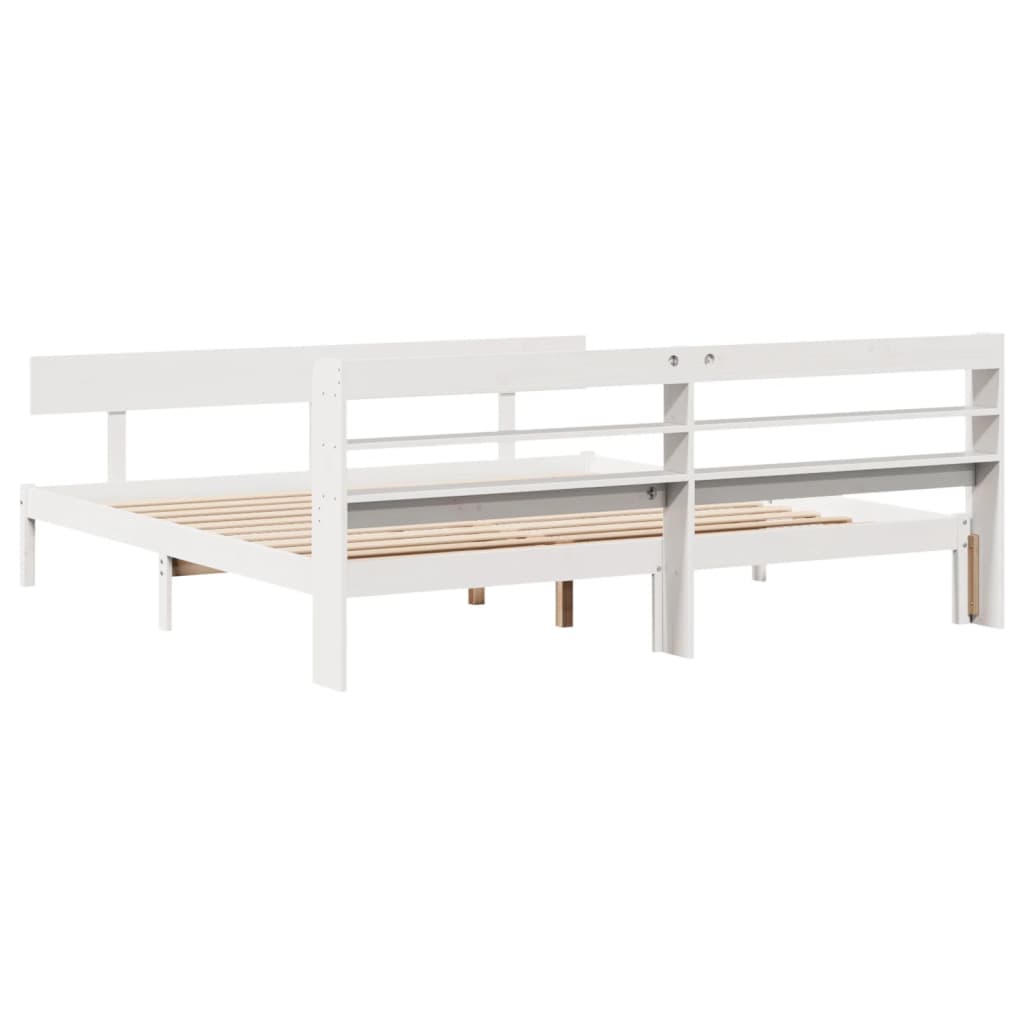 Bedframe zonder matras massief grenenhout wit 180x200 cm is nu te koop bij PeponiXL, paradijselijk wonen!