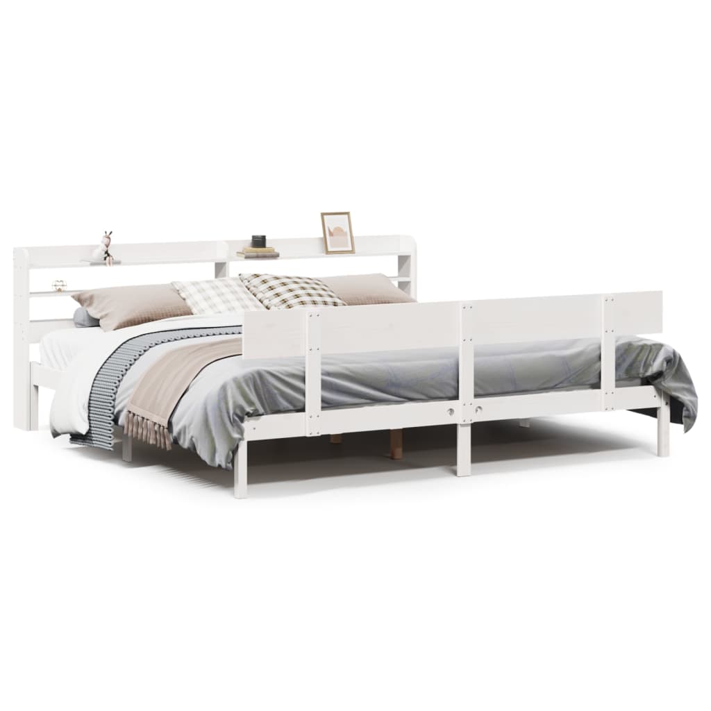 Bedframe zonder matras massief grenenhout wit 180x200 cm is nu te koop bij PeponiXL, paradijselijk wonen!