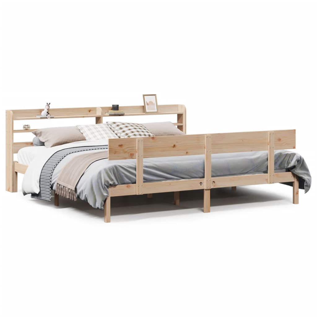Bedframe zonder matras massief grenenhout 200x200 cm is nu te koop bij PeponiXL, paradijselijk wonen!