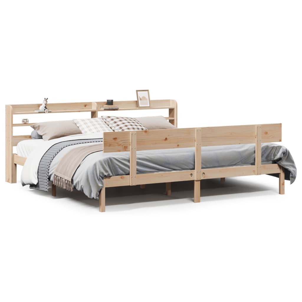 Bedframe zonder matras massief grenenhout 200x200 cm is nu te koop bij PeponiXL, paradijselijk wonen!