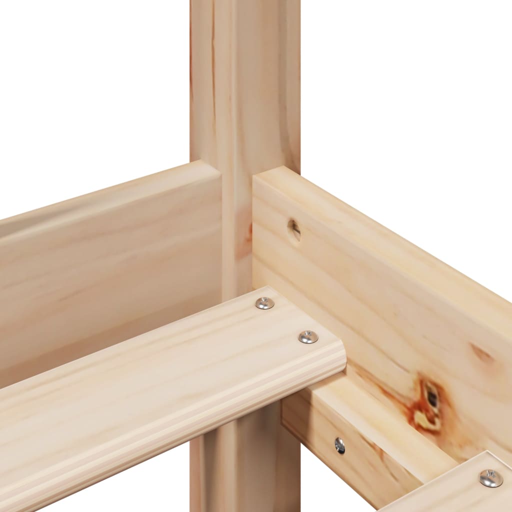 Bedframe met hoofdbord massief grenenhout 100x200 cm is nu te koop bij PeponiXL, paradijselijk wonen!