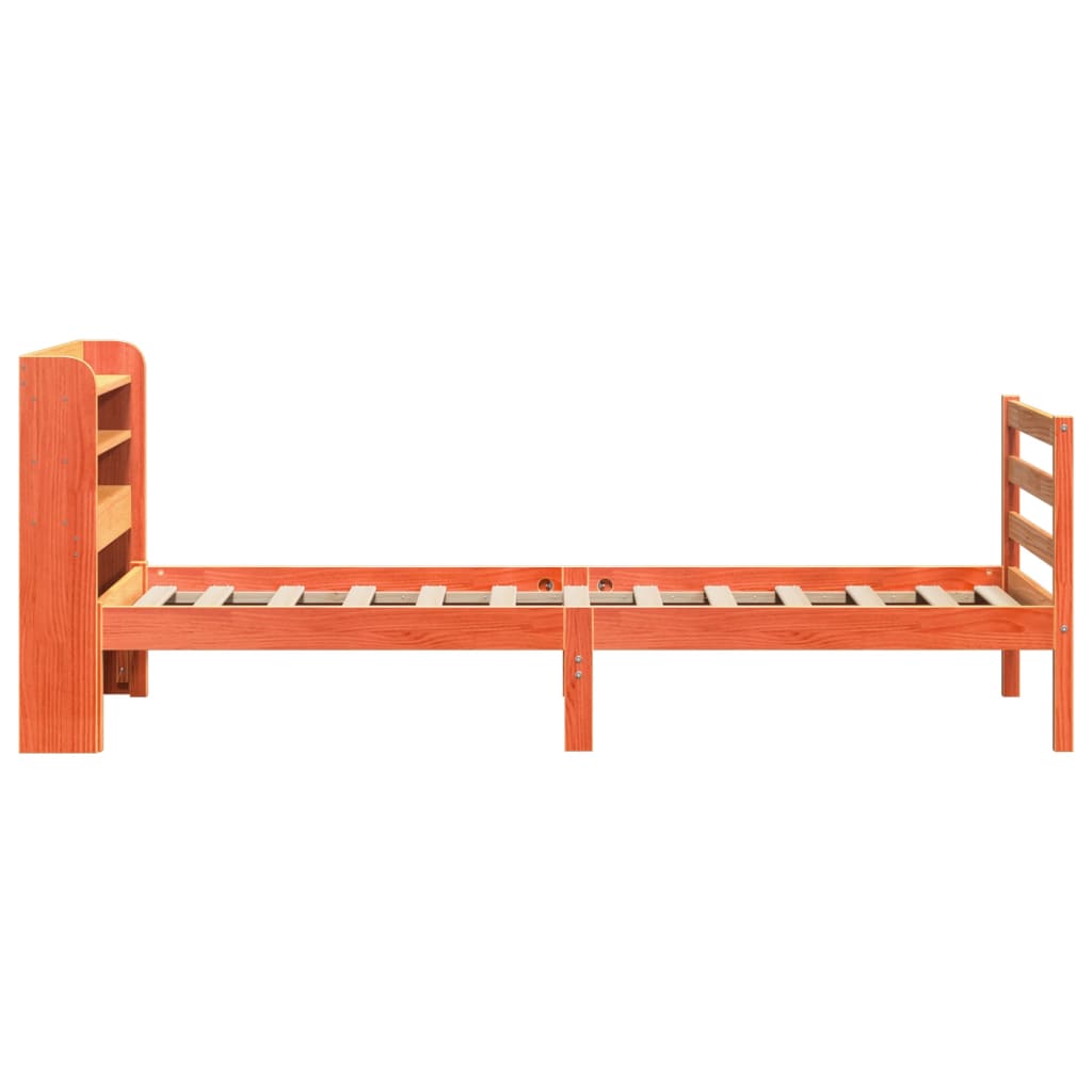 Bedframe zonder matras massief grenenhout wasbruin 75x190 cm is nu te koop bij PeponiXL, paradijselijk wonen!