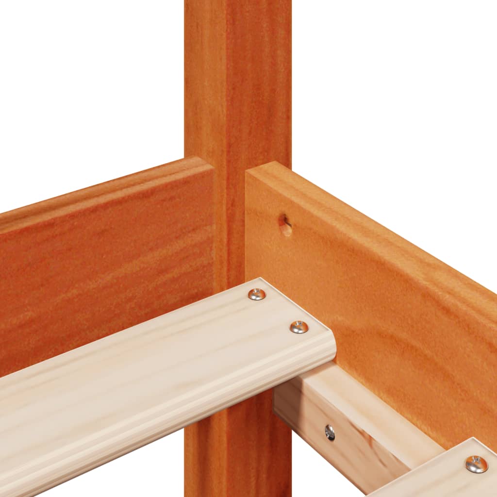 Bedframe zonder matras massief grenenhout wasbruin 120x190 cm is nu te koop bij PeponiXL, paradijselijk wonen!