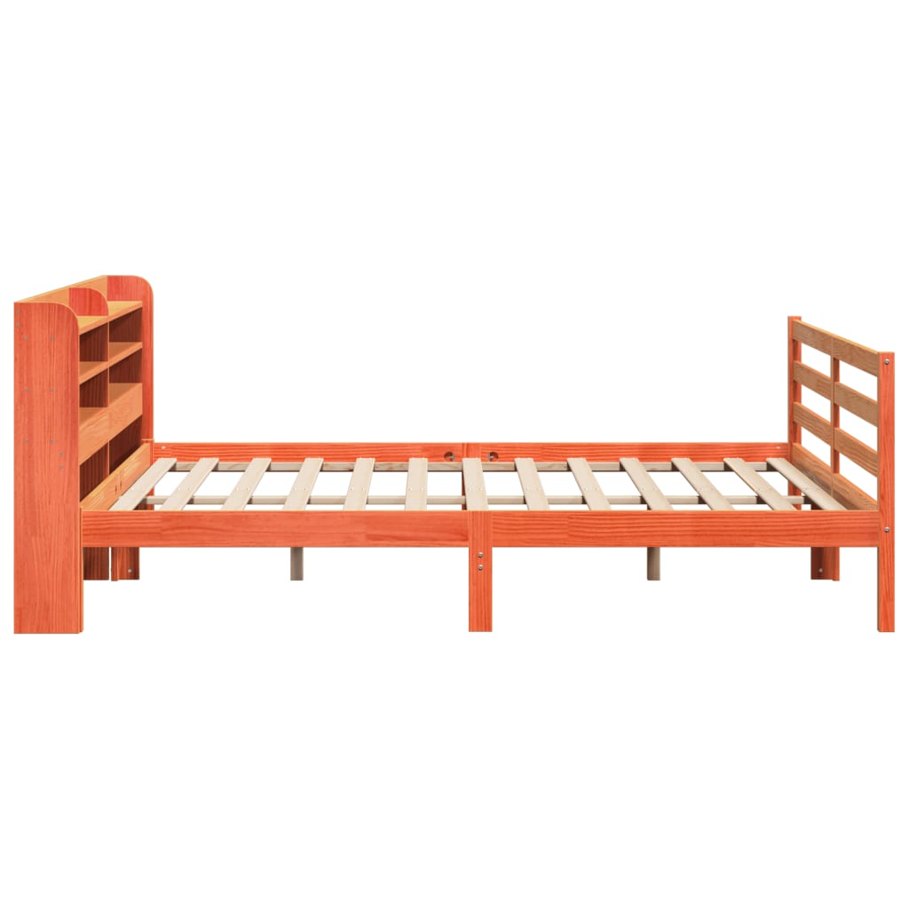 Bedframe zonder matras massief grenenhout wasbruin 200x200 cm is nu te koop bij PeponiXL, paradijselijk wonen!