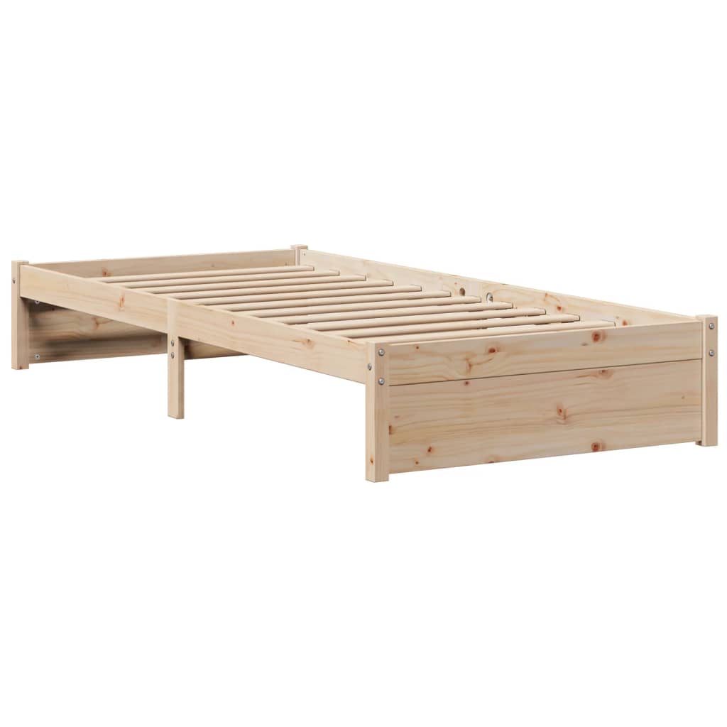 Bedframe met hoofdbord massief grenenhout 75x190 cm is nu te koop bij PeponiXL, paradijselijk wonen!
