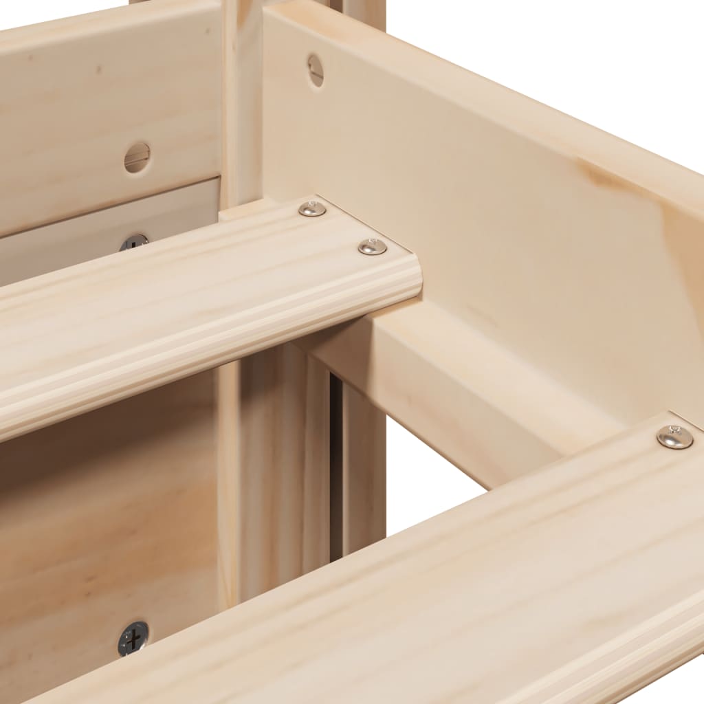 Bedframe met hoofdbord massief grenenhout 75x190 cm is nu te koop bij PeponiXL, paradijselijk wonen!