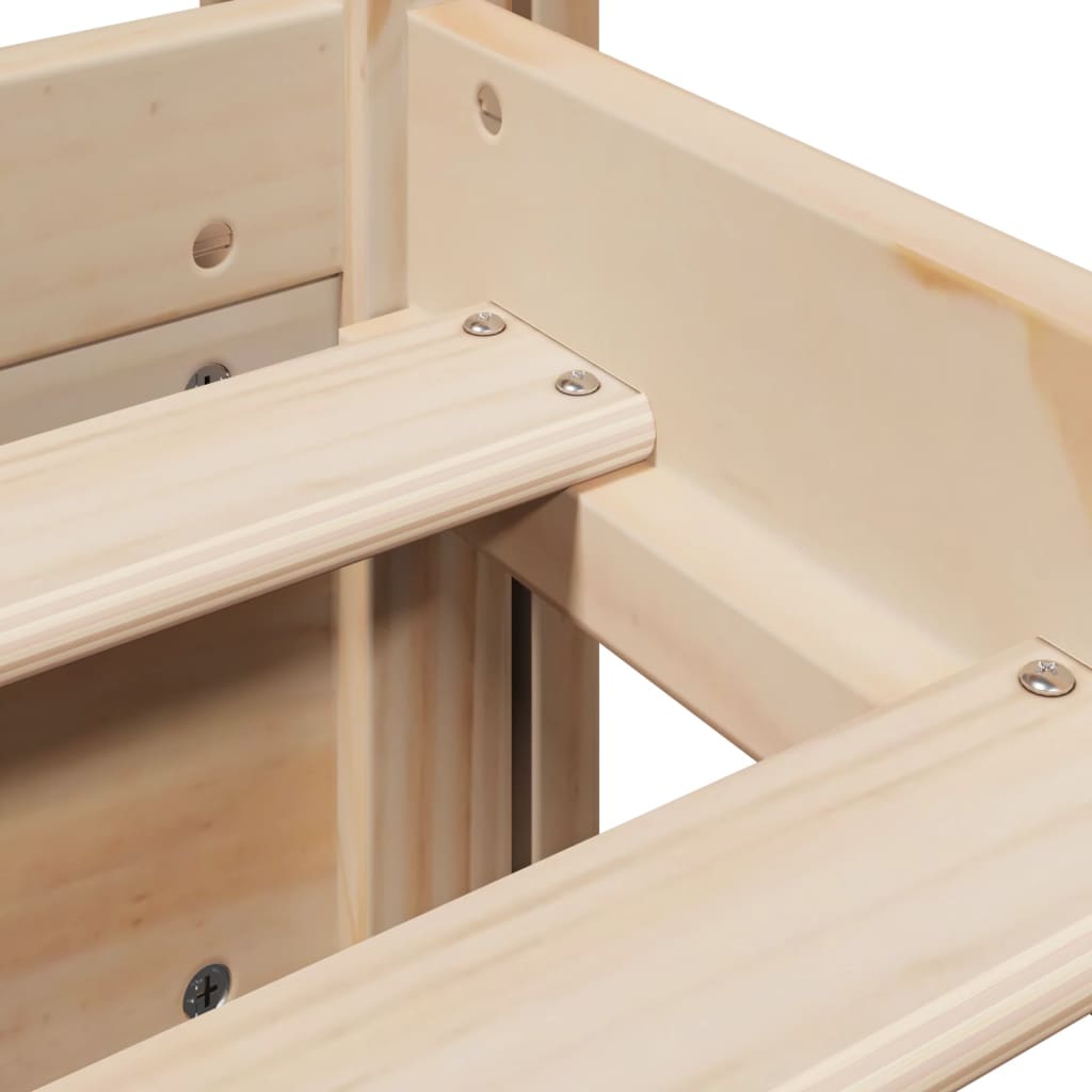 Bedframe met hoofdbord massief grenenhout 90x190 cm is nu te koop bij PeponiXL, paradijselijk wonen!