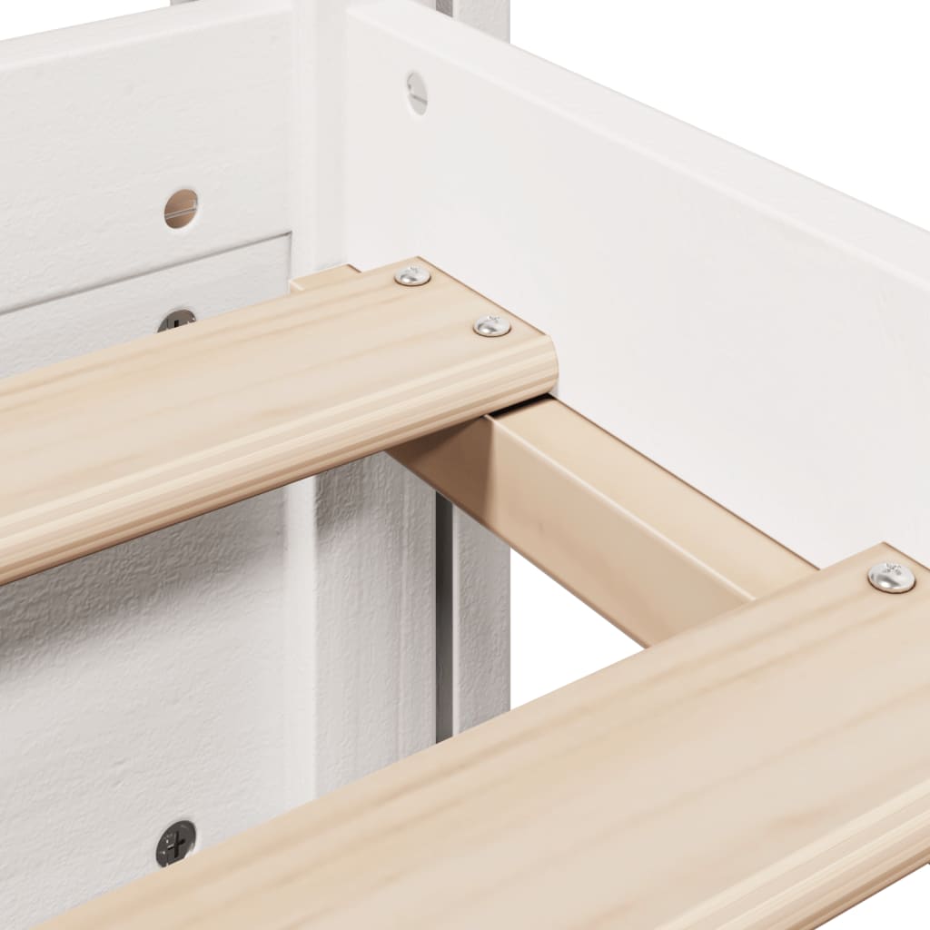 Bedframe met hoofdeinde zonder matras 90x190 cm wit is nu te koop bij PeponiXL, paradijselijk wonen!