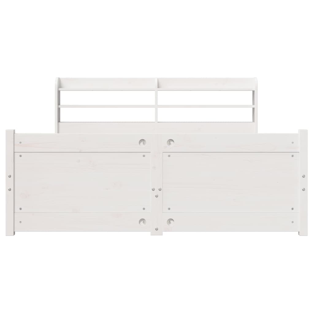 Bedframe met hoofdeinde zonder matras 120x200 cm wit is nu te koop bij PeponiXL, paradijselijk wonen!