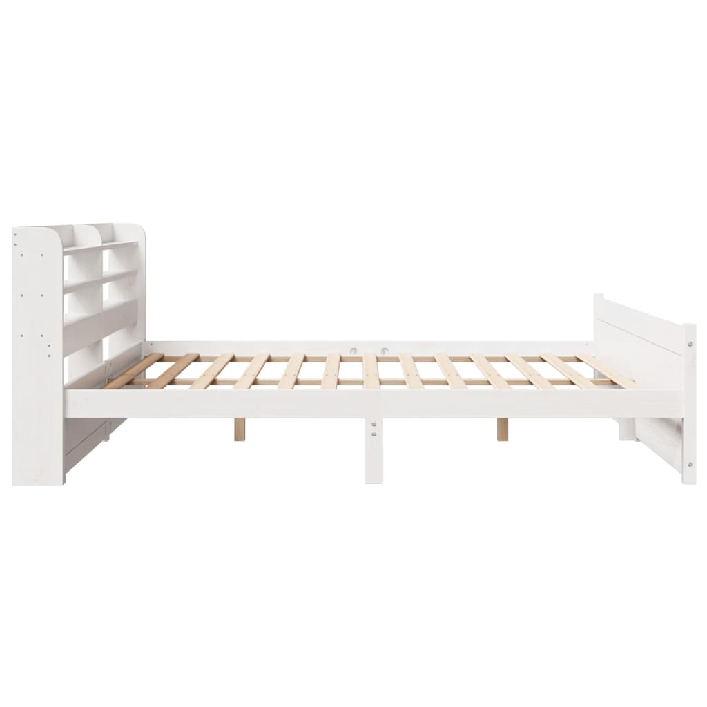 Bedframe met hoofdeinde zonder matras 180x200 cm wit is nu te koop bij PeponiXL, paradijselijk wonen!