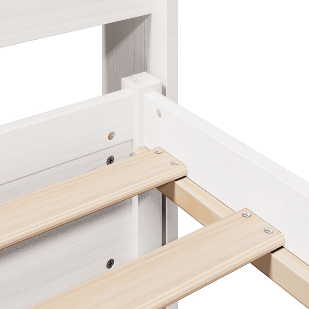 Bedframe met hoofdeinde zonder matras 180x200 cm wit is nu te koop bij PeponiXL, paradijselijk wonen!