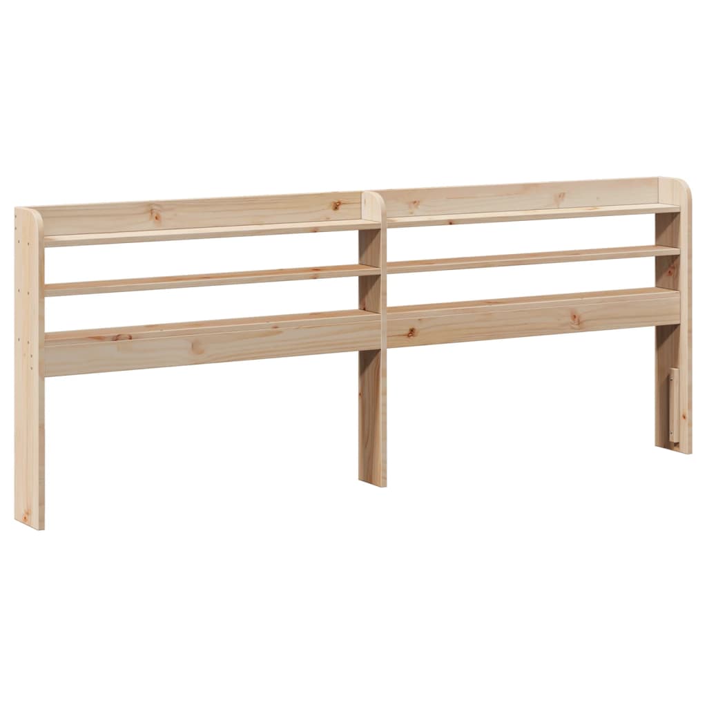 Bedframe met hoofdbord massief grenenhout 200x200 cm is nu te koop bij PeponiXL, paradijselijk wonen!