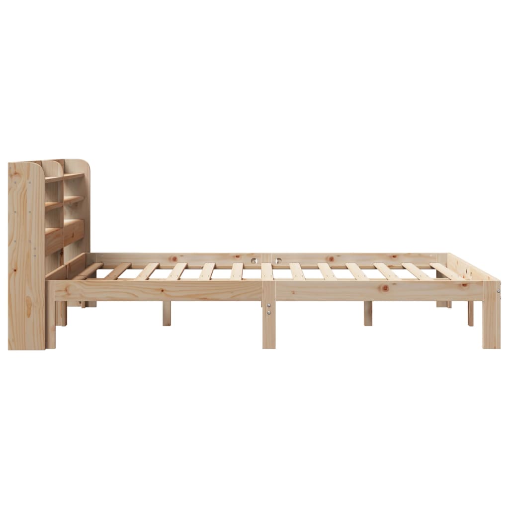Bedframe met hoofdbord massief grenenhout 90x190 cm is nu te koop bij PeponiXL, paradijselijk wonen!