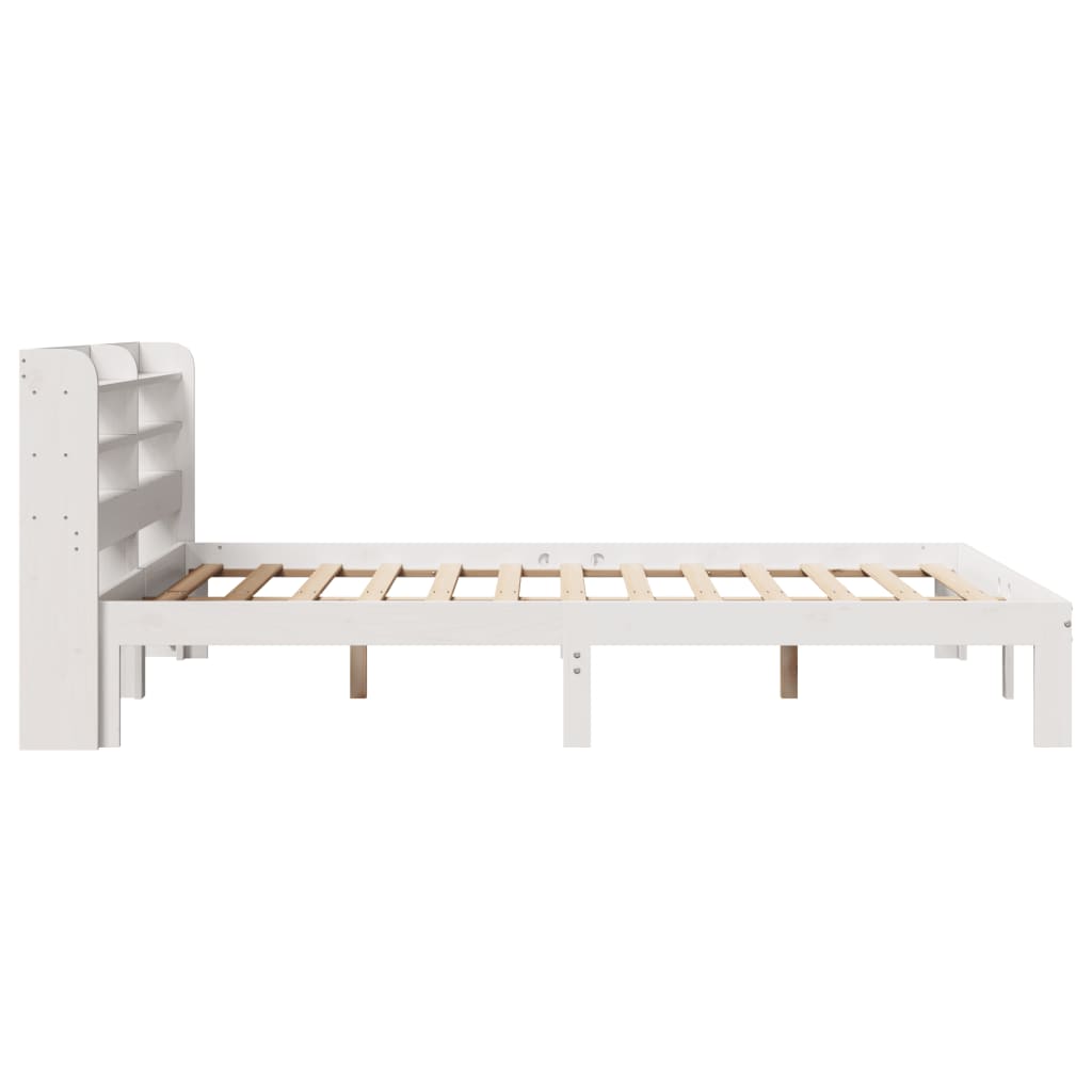 Bedframe met hoofdeinde zonder matras 120x200 cm wit is nu te koop bij PeponiXL, paradijselijk wonen!