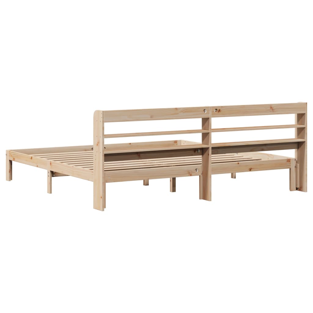 Bedframe met hoofdbord massief grenenhout 180x200 cm is nu te koop bij PeponiXL, paradijselijk wonen!