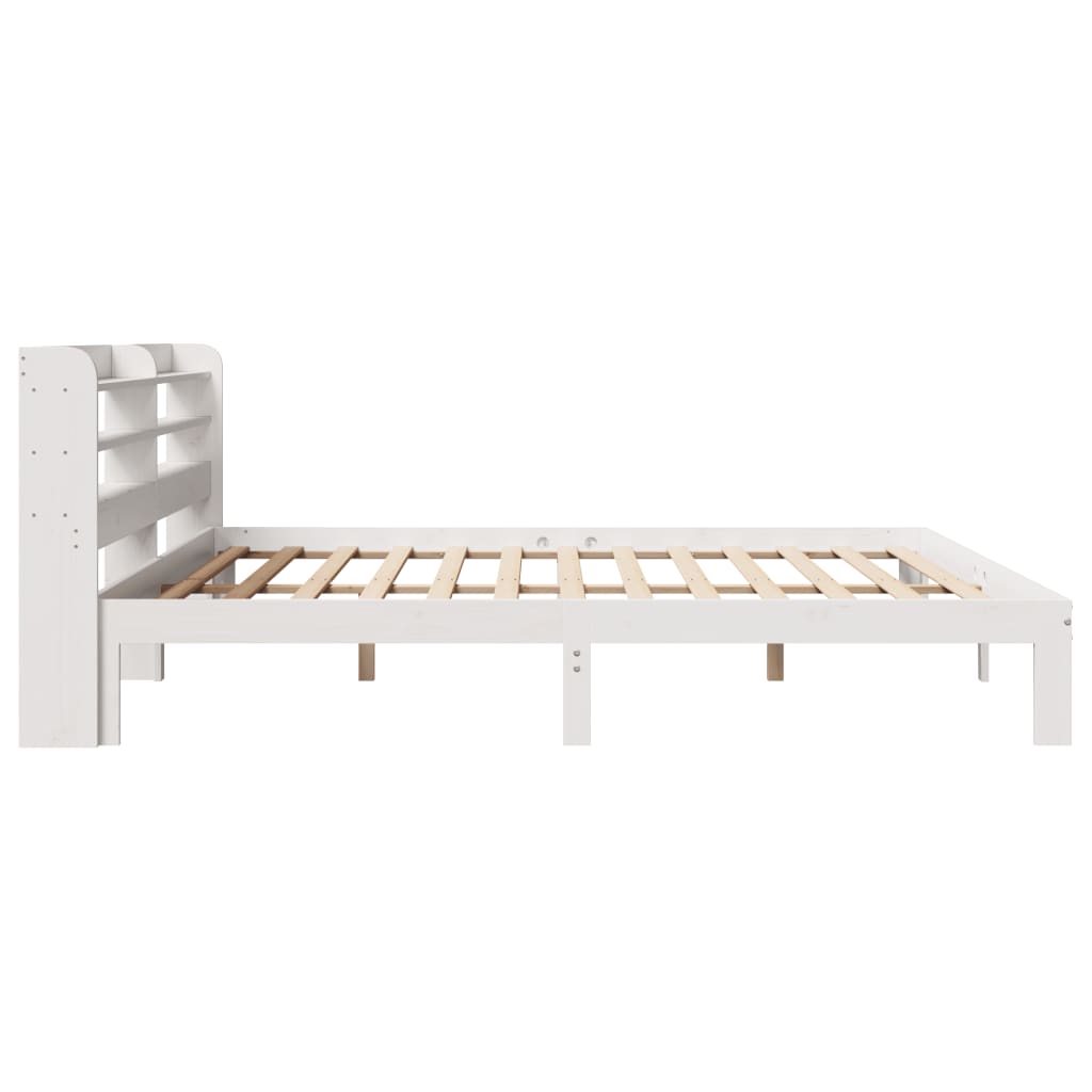 Bedframe met hoofdeinde zonder matras 180x200 cm wit is nu te koop bij PeponiXL, paradijselijk wonen!