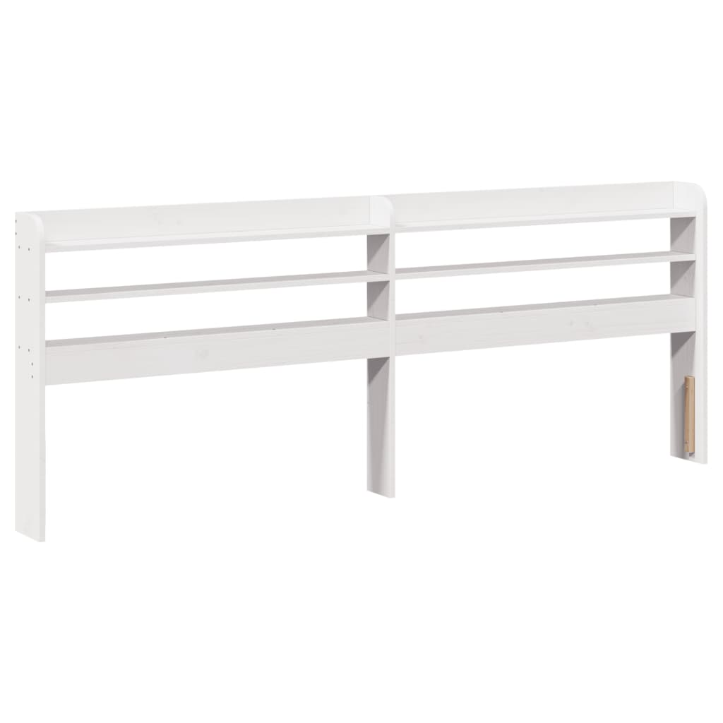 Bedframe met hoofdeinde zonder matras 200x200 cm wit is nu te koop bij PeponiXL, paradijselijk wonen!