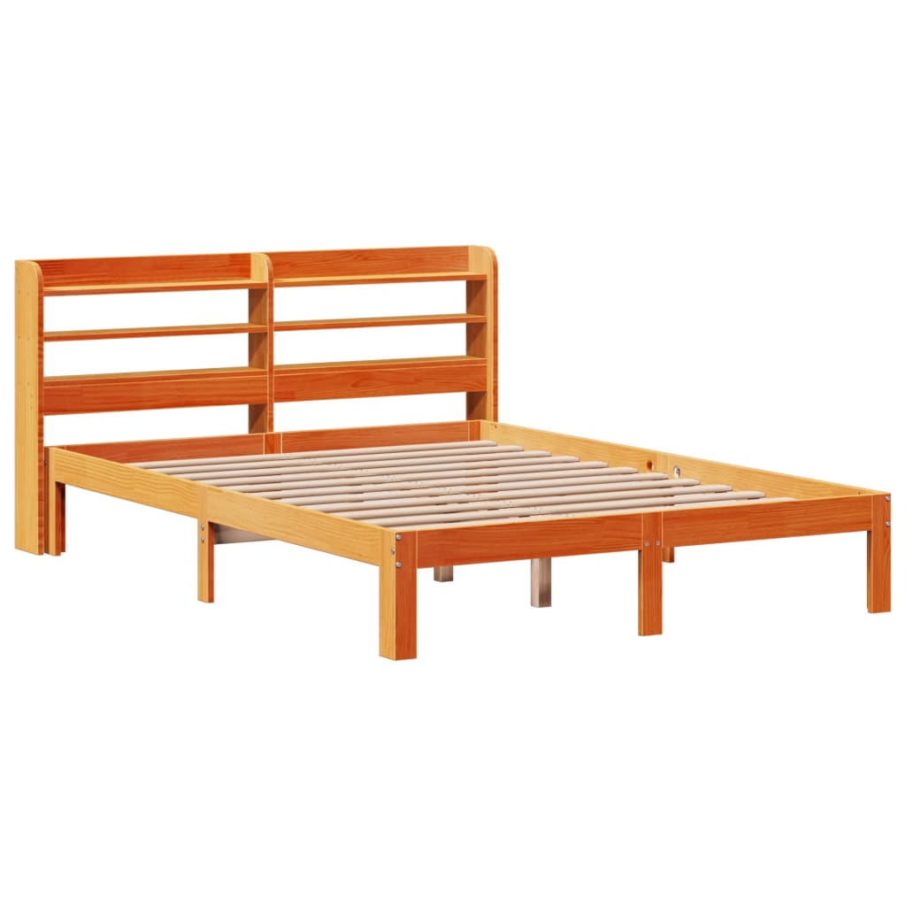 Bedframe zonder matras massief grenenhout wasbruin 120x190 cm is nu te koop bij PeponiXL, paradijselijk wonen!