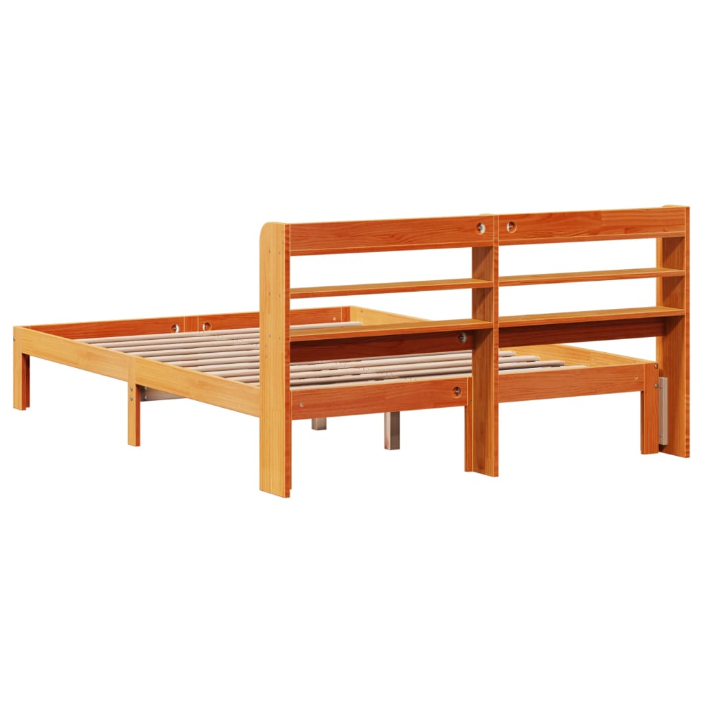 Bedframe zonder matras massief grenenhout wasbruin 120x190 cm is nu te koop bij PeponiXL, paradijselijk wonen!