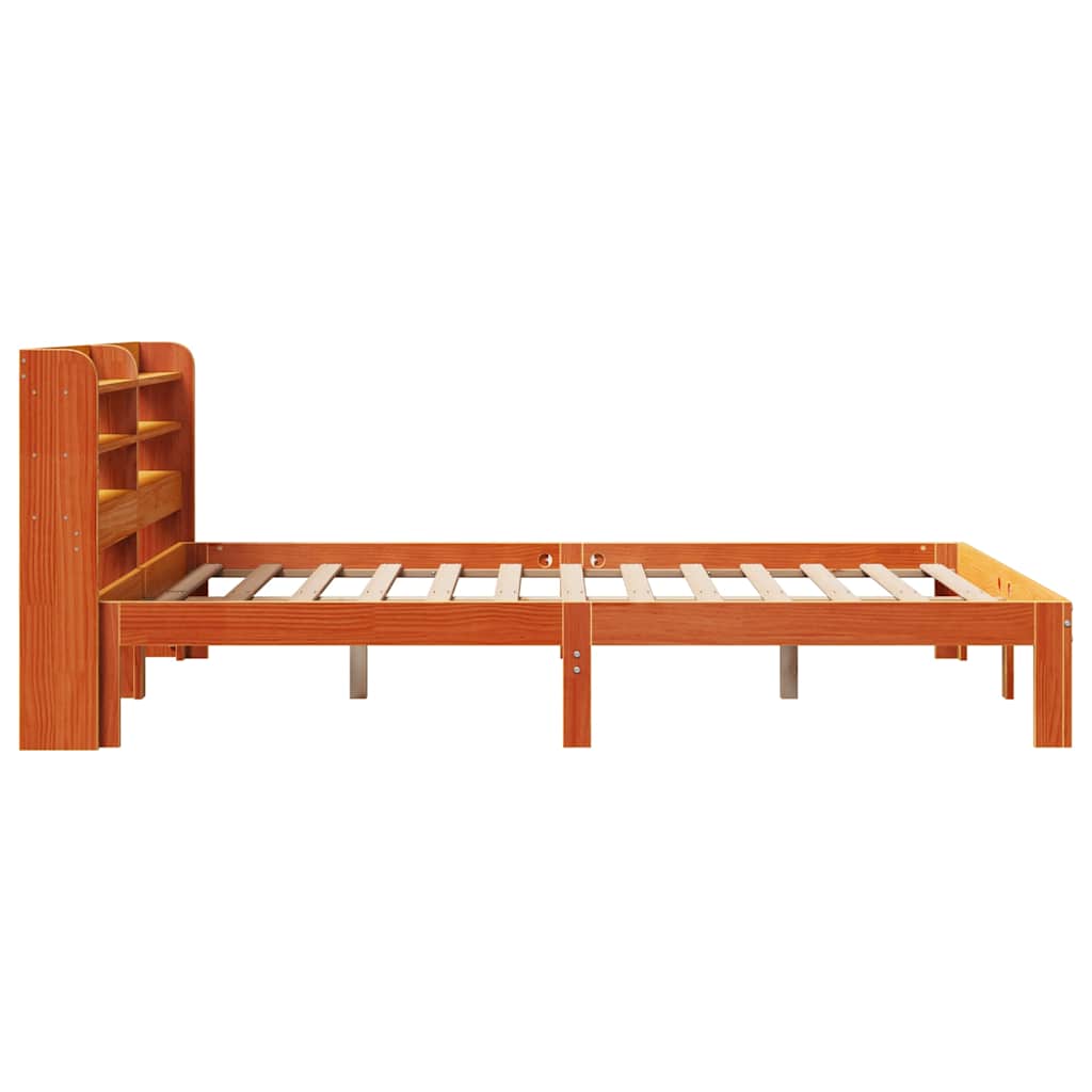 Bedframe zonder matras massief grenenhout wasbruin 140x200 cm is nu te koop bij PeponiXL, paradijselijk wonen!