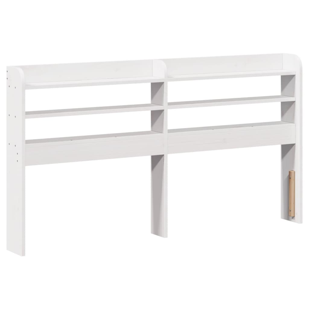Bedframe met hoofdbord massief grenenhout wit 120x190 cm is nu te koop bij PeponiXL, paradijselijk wonen!