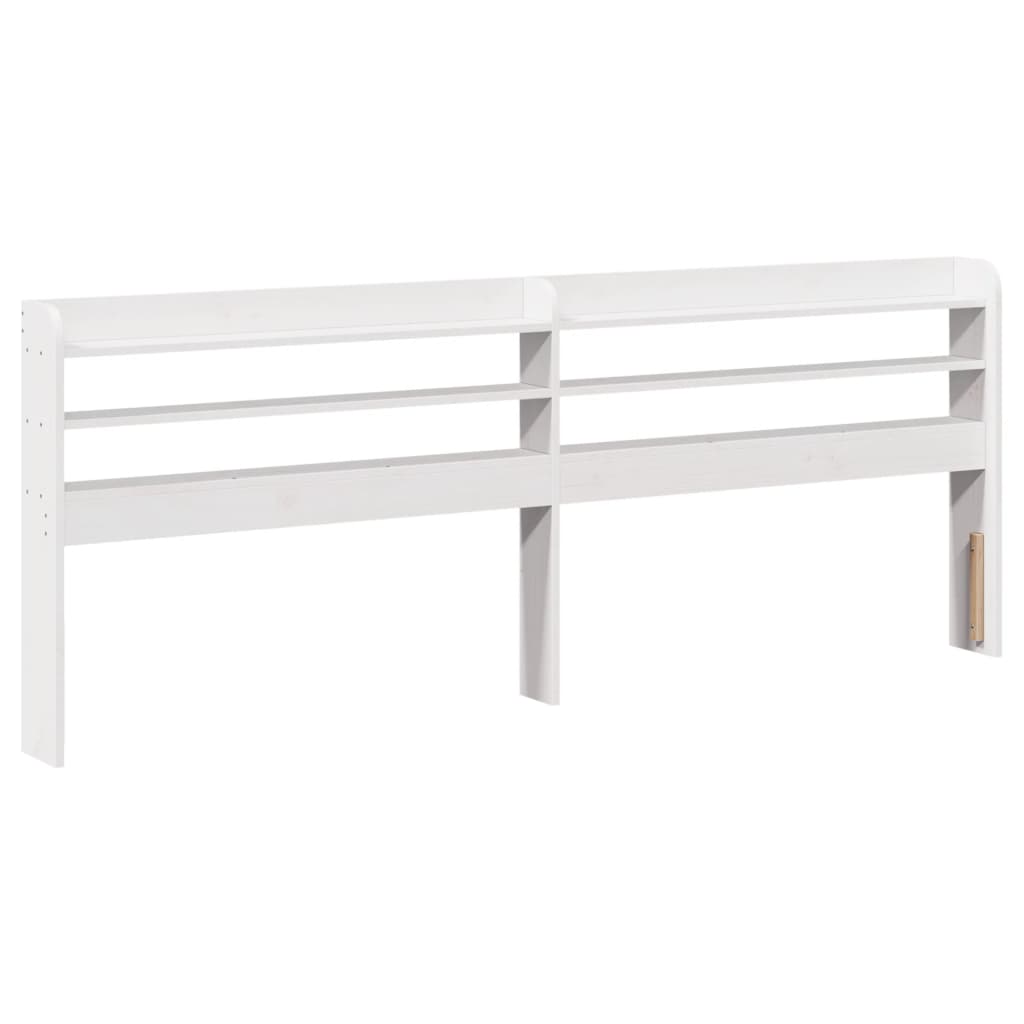 Bedframe met hoofdeinde zonder matras 200x200 cm wit is nu te koop bij PeponiXL, paradijselijk wonen!