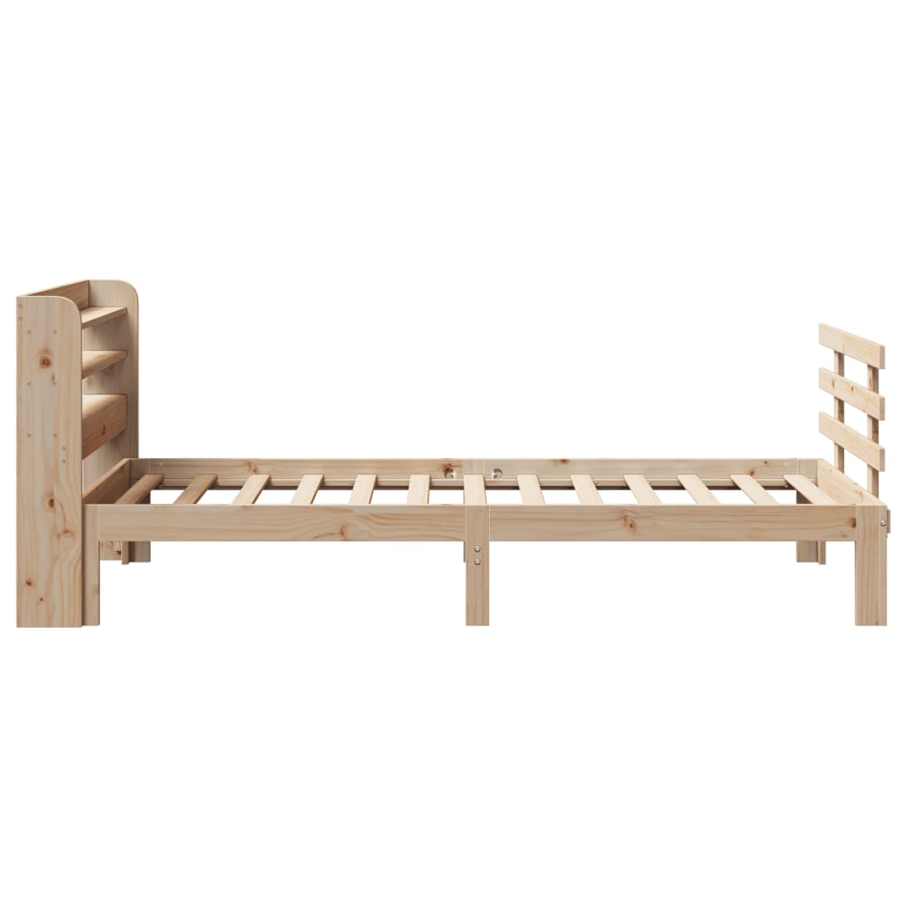 Bedframe met hoofdbord massief grenenhout 90x200 cm is nu te koop bij PeponiXL, paradijselijk wonen!