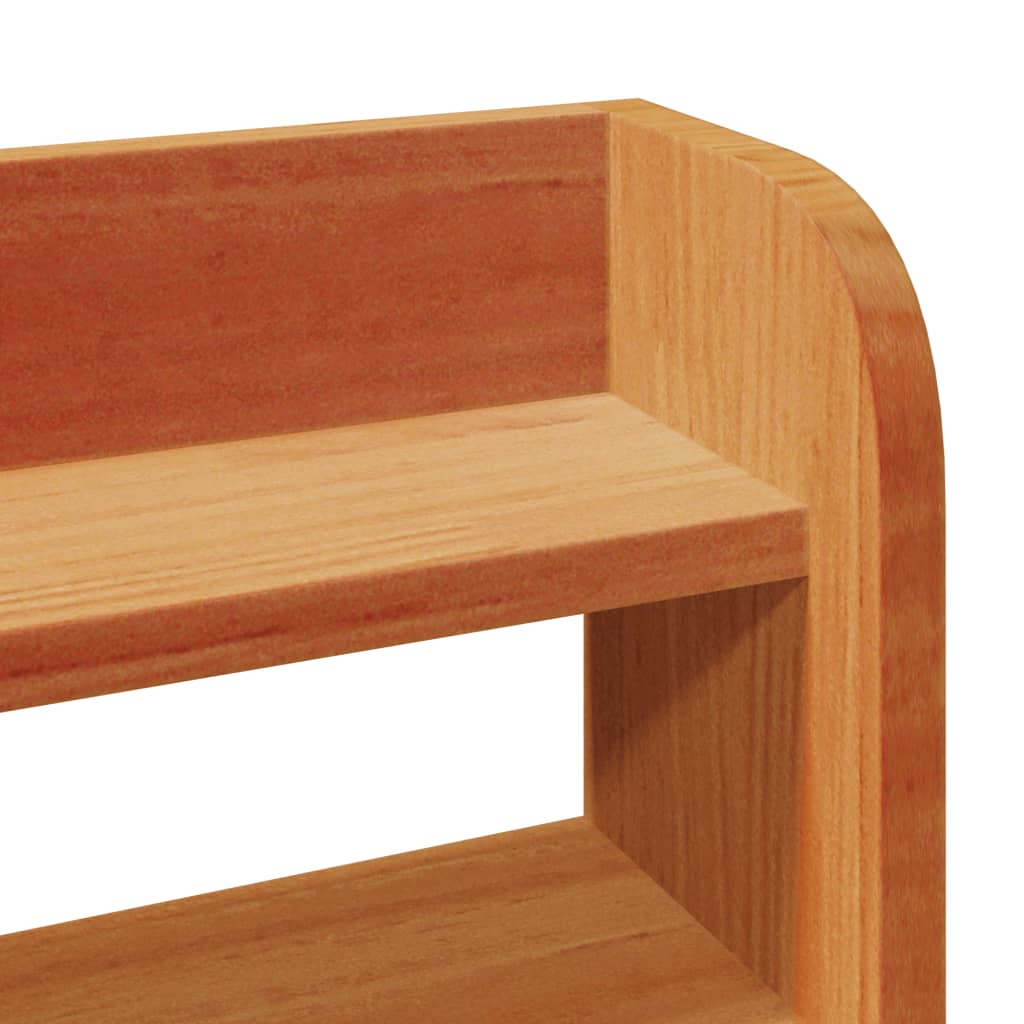 Bedframe met hoofdbord massief grenenhout wasbruin 75x190 cm is nu te koop bij PeponiXL, paradijselijk wonen!