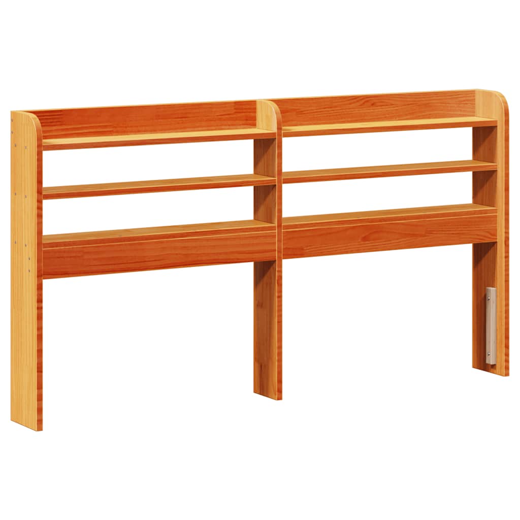 Bedframe met hoofdbord massief grenenhout wasbruin 150x200 cm is nu te koop bij PeponiXL, paradijselijk wonen!