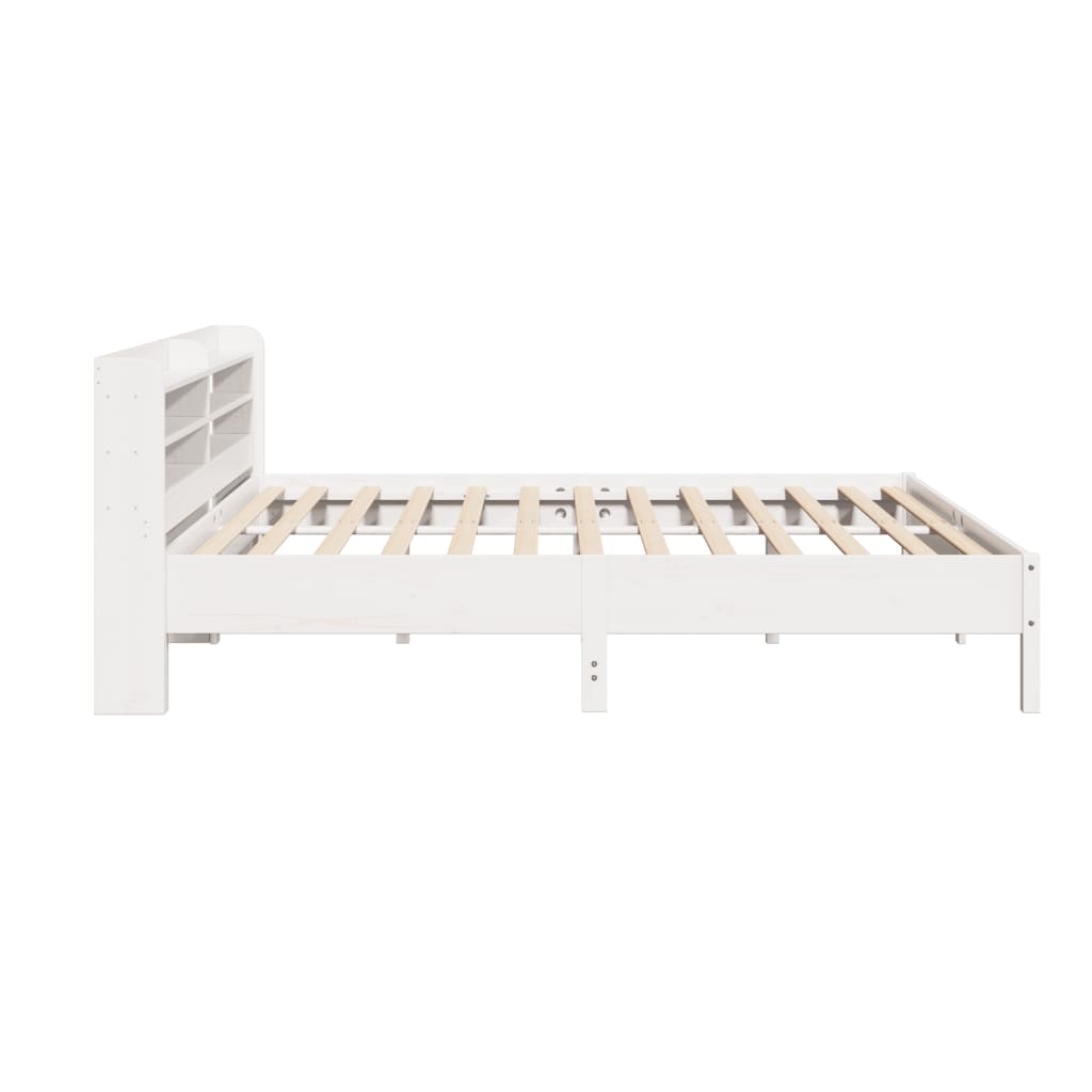 Bedframe zonder matras massief grenenhout wit 180x200 cm is nu te koop bij PeponiXL, paradijselijk wonen!