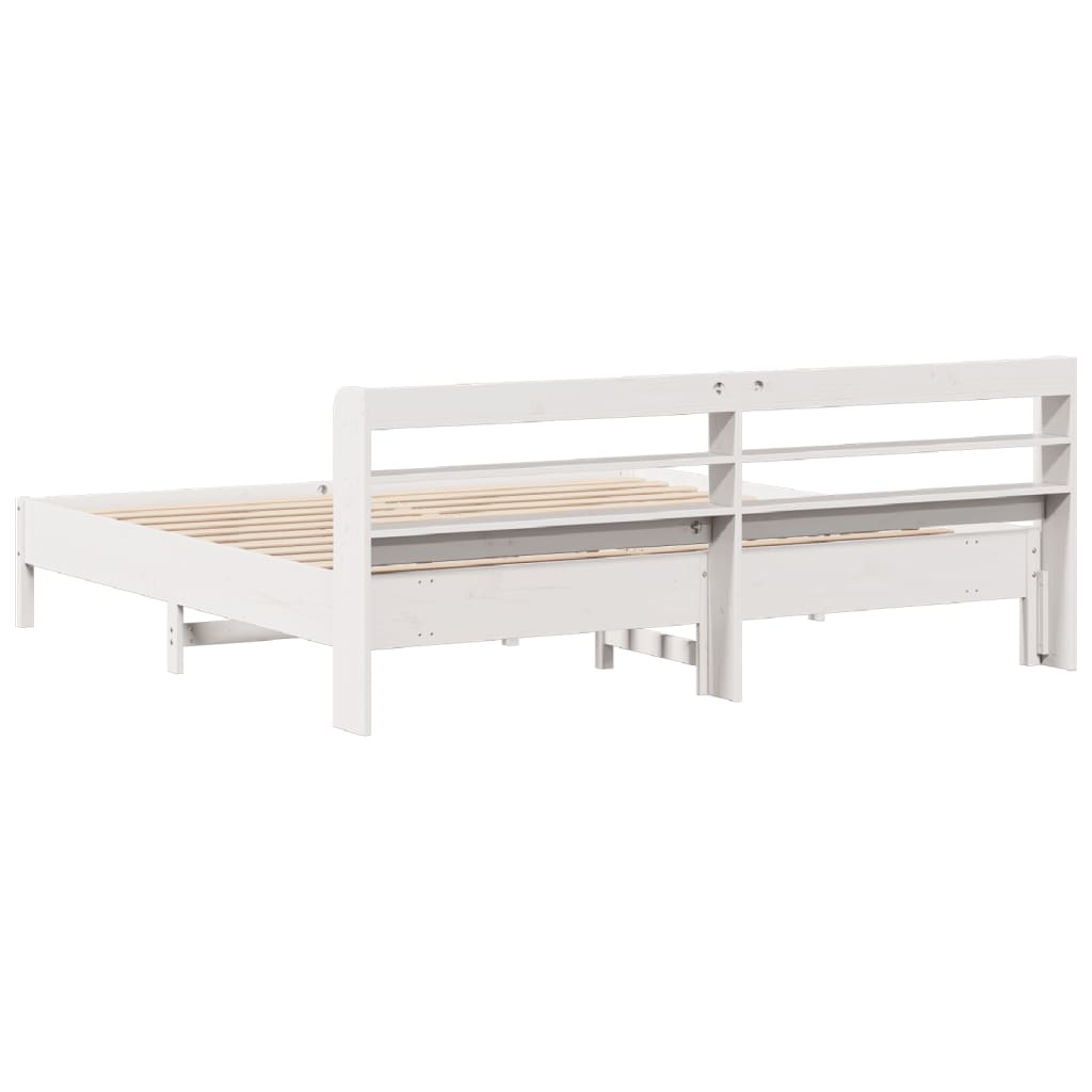 Bedframe zonder matras massief grenenhout wit 180x200 cm is nu te koop bij PeponiXL, paradijselijk wonen!