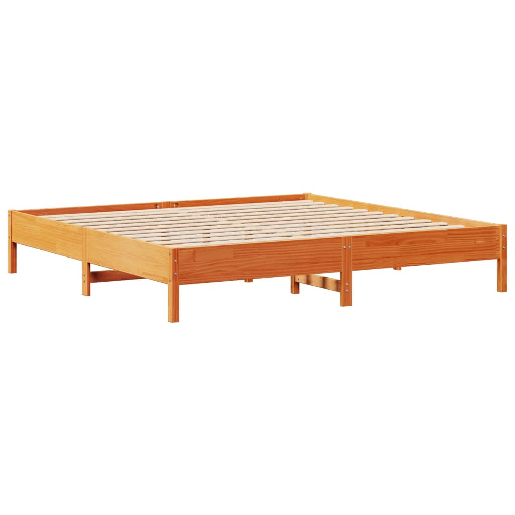 Bedframe zonder matras massief grenenhout wasbruin 180x200 cm is nu te koop bij PeponiXL, paradijselijk wonen!
