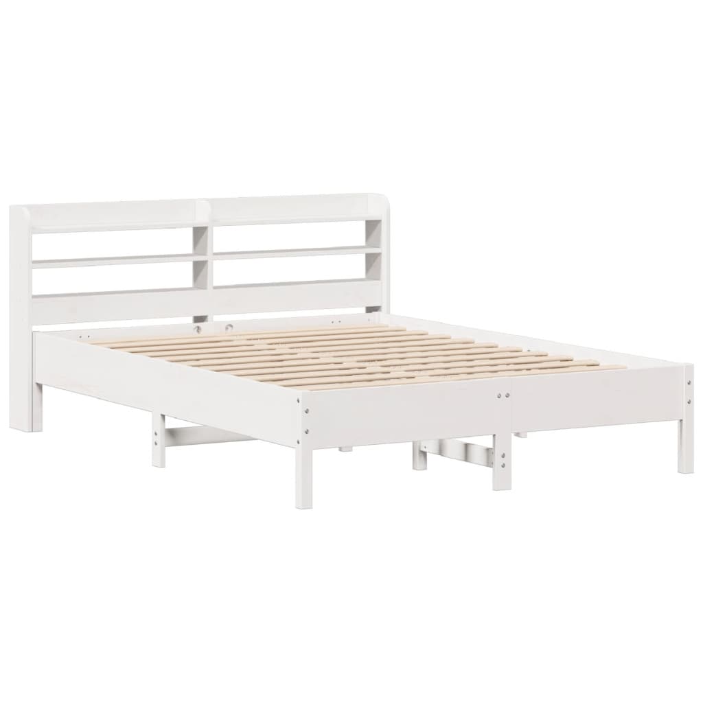 Bedframe zonder matras massief grenenhout wit 160x200 cm is nu te koop bij PeponiXL, paradijselijk wonen!