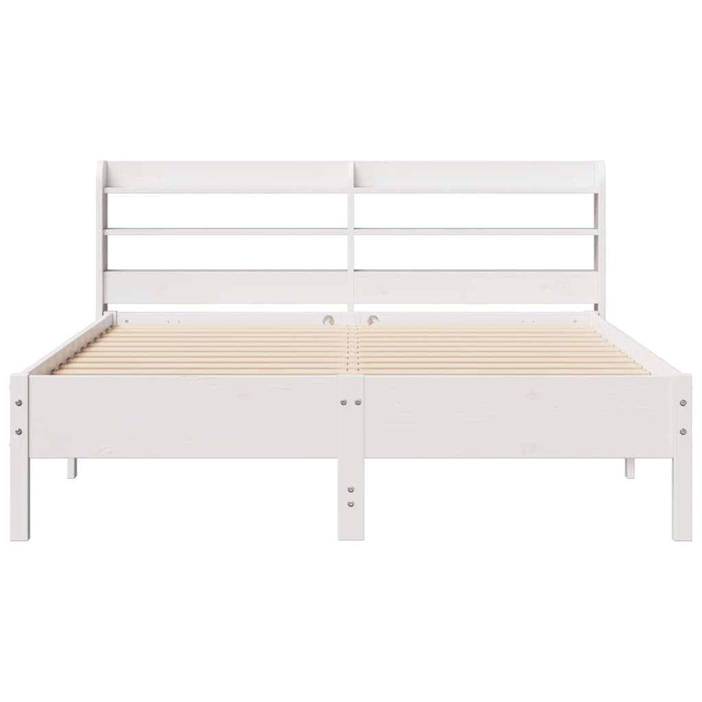 Bedframe zonder matras massief grenenhout wit 160x200 cm is nu te koop bij PeponiXL, paradijselijk wonen!