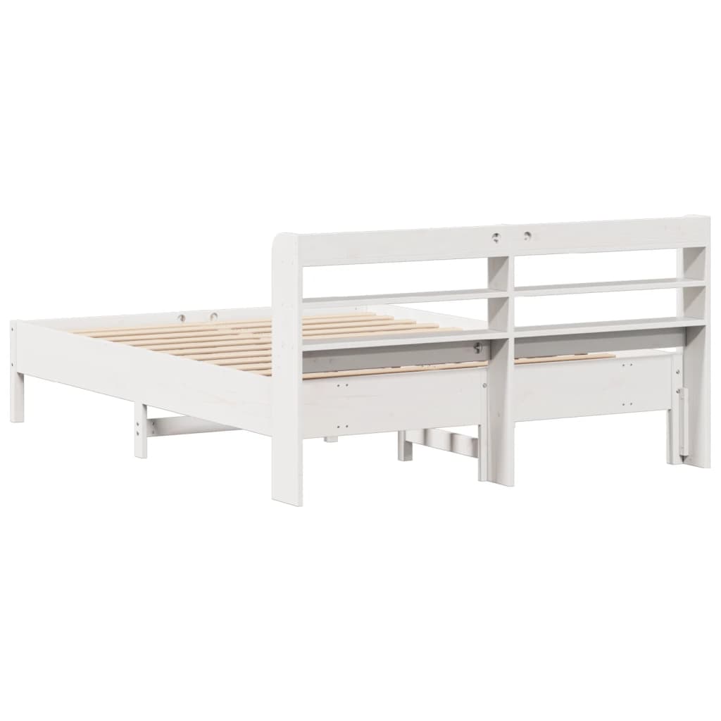 Bedframe zonder matras massief grenenhout wit 160x200 cm is nu te koop bij PeponiXL, paradijselijk wonen!