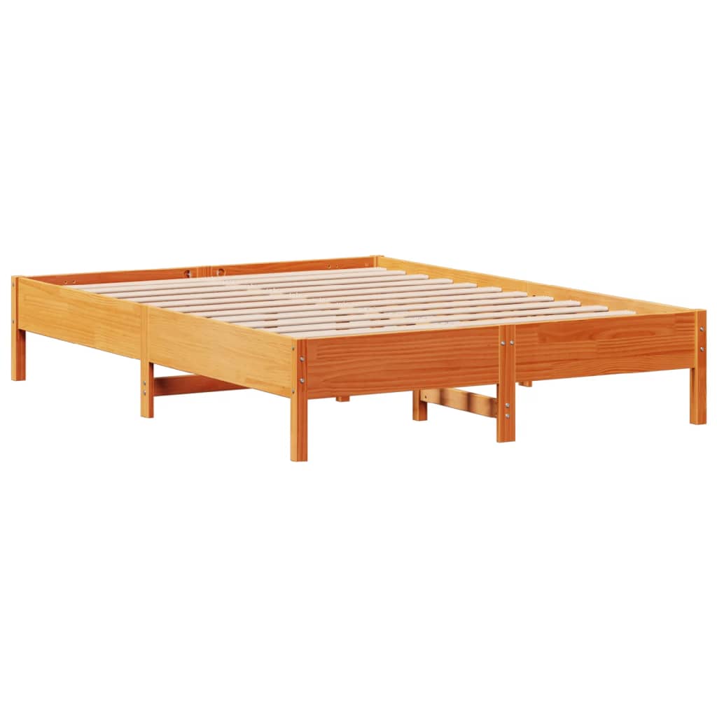 Bedframe zonder matras massief grenenhout wasbruin 160x200 cm is nu te koop bij PeponiXL, paradijselijk wonen!