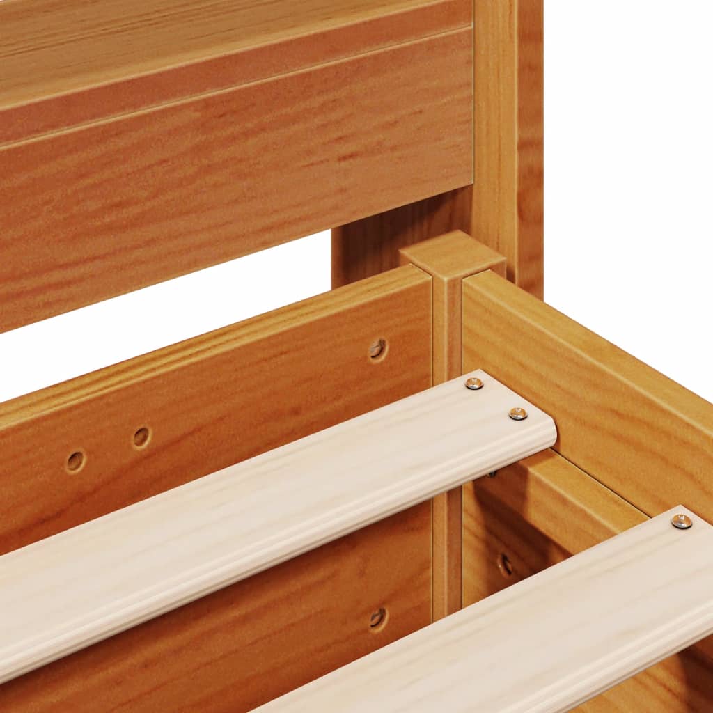 Bedframe zonder matras massief grenenhout wasbruin 150x200 cm is nu te koop bij PeponiXL, paradijselijk wonen!