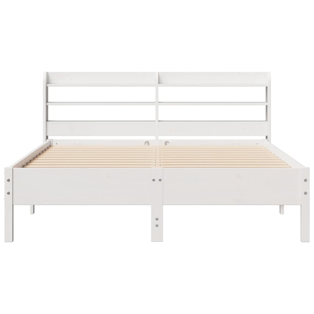 Bedframe zonder matras massief grenenhout wit 140x200 cm is nu te koop bij PeponiXL, paradijselijk wonen!