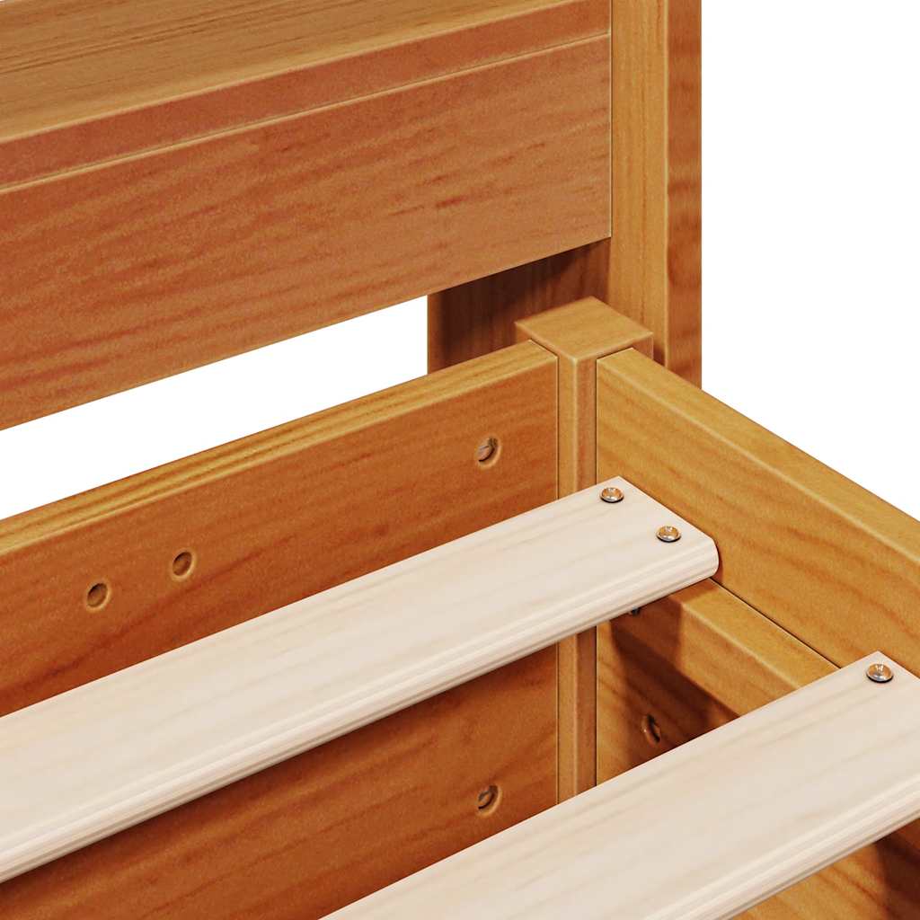 Bedframe zonder matras massief grenenhout wasbruin 140x200 cm is nu te koop bij PeponiXL, paradijselijk wonen!