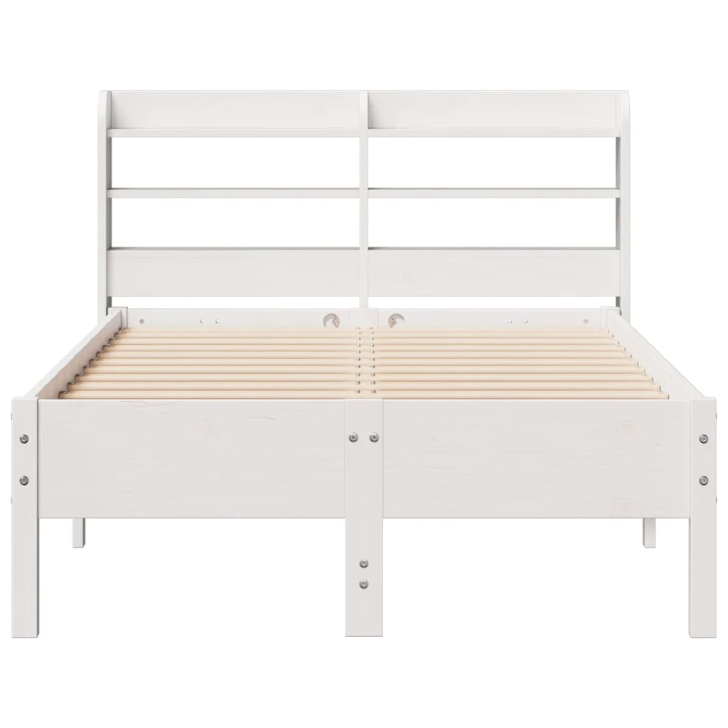 Bedframe zonder matras massief grenenhout wit 120x200 cm is nu te koop bij PeponiXL, paradijselijk wonen!