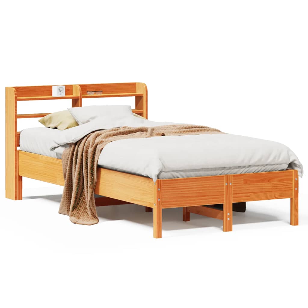 Bedframe zonder matras massief grenenhout wasbruin 120x200 cm is nu te koop bij PeponiXL, paradijselijk wonen!