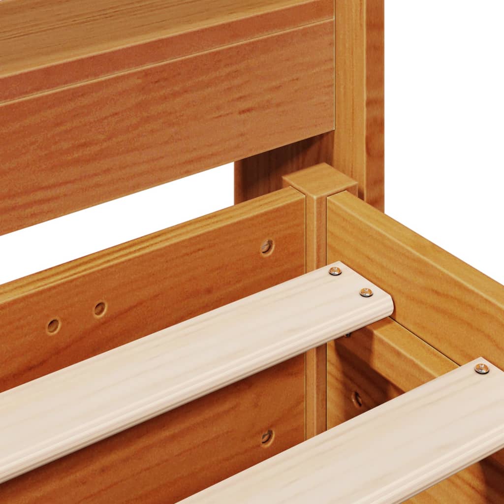 Bedframe zonder matras massief grenenhout wasbruin 120x200 cm is nu te koop bij PeponiXL, paradijselijk wonen!